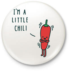 printfashion Pici Chili - Kitűző, hűtőmágnes - Fehér (3088771)