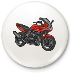 printfashion kawasaki zr7 piros - Kitűző, hűtőmágnes - Fehér (3090238)