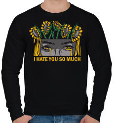 printfashion Nagyon utállak - Férfi pulóver - Fekete (2347965)