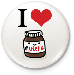 printfashion I love nutella - Kitűző, hűtőmágnes - Fehér (3078316)