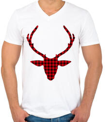 printfashion Rudolf - Férfi V-nyakú póló - Fehér (9545408)