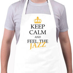 printfashion Keep calm - Jazz - Kötény - Fehér (7656843)