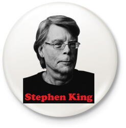 printfashion King portré - Kitűző, hűtőmágnes - Fehér (10978929)