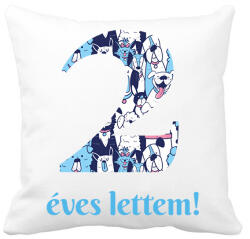 printfashion Kutyás minta - Számmal - Párnahuzat, Díszpárnahuzat - Fehér (6243715)