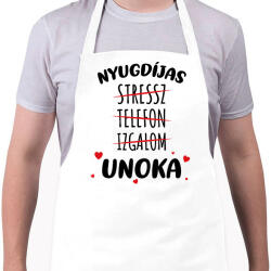 printfashion Nyugdíjas - Unoka - Kötény - Fehér (9064094)