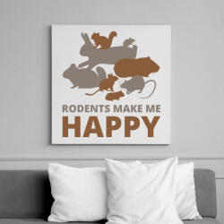 printfashion Rodents make me happy - Vászonkép - Fehér (13425566)