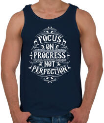 printfashion A folyamatra koncentrálj. . . - Férfi atléta - Sötétkék (287542)