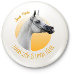 printfashion Lovas szív - Arab Telivér - Kitűző, hűtőmágnes - Fehér (7190256)