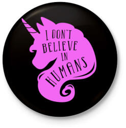 printfashion Nem hiszek az emberekben - Kitűző, hűtőmágnes - Fekete (3092490)