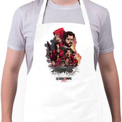 printfashion La casa de papel - A nagy pénzrablás - Kötény - Fehér (13652984)