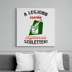 printfashion Festő szülinapja június színes - Vászonkép - Fehér (6638398)