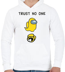 printfashion Among us Trust no one - Férfi kapucnis pulóver - Fehér (4141184)