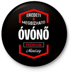printfashion Óvónő prémium minőség - Kitűző, hűtőmágnes - Fekete (3097176)