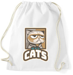 printfashion Mad Cats - Sportzsák, Tornazsák - Fehér (5204611)