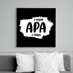 printfashion A legjobb apa a világon - Apák napja - Vászonkép - Fekete (7128538)
