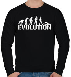 printfashion Úszás evolúció - Férfi pulóver - Fekete (988935)