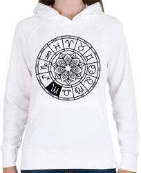 printfashion horoszkóp skorpió fekete - Női kapucnis pulóver - Fehér (12667636)