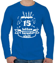 printfashion 15 lettem - Férfi hosszú ujjú póló - Királykék (2495494)