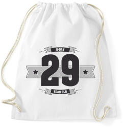 printfashion b-day-29-dark-lightgrey - Sportzsák, Tornazsák - Fehér (509785)
