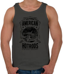 printfashion Amerikai Hotrods - Férfi atléta - Sötétszürke (141856)