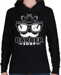 printfashion Barbershop 5 - Női kapucnis pulóver - Fekete (6185674)