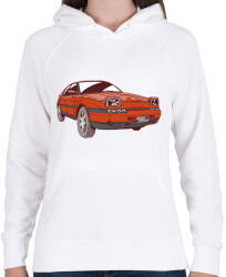 printfashion Mazda 323F BG - Női kapucnis pulóver - Fehér (11885446)