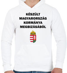 printfashion Készült. . . - Férfi kapucnis pulóver - Fehér (15671134)