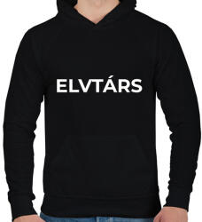 printfashion ELVTÁRS - Férfi kapucnis pulóver - Fekete (10418547)