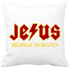 printfashion Jesus high way to heaven - Párnahuzat, Díszpárnahuzat - Fehér (2941867)