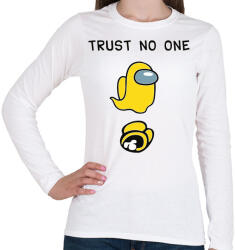 printfashion Among us Trust no one - Női hosszú ujjú póló - Fehér (4141248)