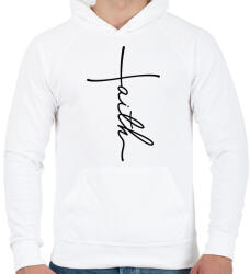 printfashion Faith : Hit 1 - Férfi kapucnis pulóver - Fehér (5266244)