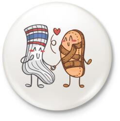 printfashion Szandál és zokni - Kitűző, hűtőmágnes - Fehér (6095268)