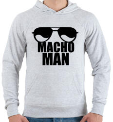 printfashion Macho Man - Férfi kapucnis pulóver - Sport szürke (2307226)