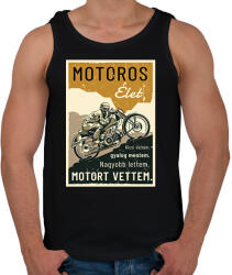 printfashion Motoros élet - Férfi atléta - Fekete (6361354)