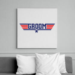 printfashion Groom - Top gun - Vászonkép - Fehér (13156300)