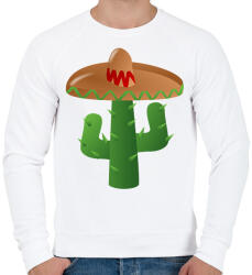 printfashion Kaktusz-sombrero - Férfi pulóver - Fehér (12047123)