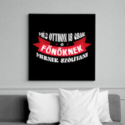 printfashion Még otthon is - Vászonkép - Fekete (8692154)