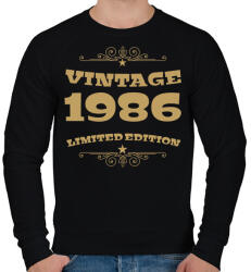 printfashion 1986 - Férfi pulóver - Fekete (4094505)