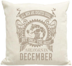 printfashion A legjobbak decemberben születnek - Párnahuzat, Díszpárnahuzat - Lenvászon (1129360)