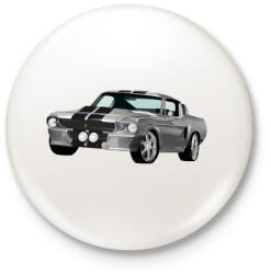 printfashion Ford Mustang - Kitűző, hűtőmágnes - Fehér (5161596)