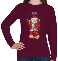 printfashion Lego Télapó - Női pulóver - Bordó (139396)