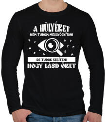 printfashion Segítek, hogy lásd a hülyéket - Férfi hosszú ujjú póló - Fekete (12645832)