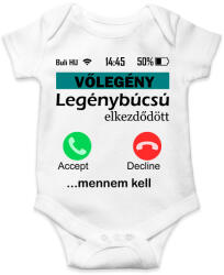 printfashion legénybúcsú telefonos vőlegény - Baba Body - Fehér (6345292)