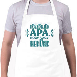 printfashion Köszönjük apa - Kötény - Fehér (7126684)