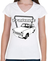 printfashion trabant - Női V-nyakú póló - Fehér (9286421)