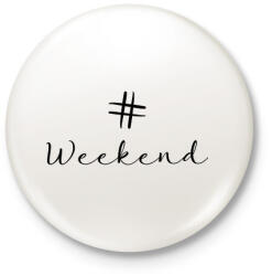 printfashion WEEKEND - Kitűző, hűtőmágnes - Fehér (3074988)