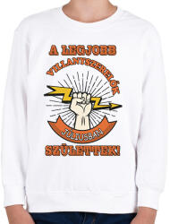 printfashion Villanyszerelő július - Gyerek pulóver - Fehér (11406863)