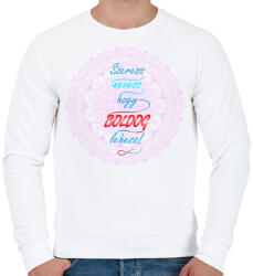 printfashion Boldogságpóló - Férfi pulóver - Fehér (12295634)