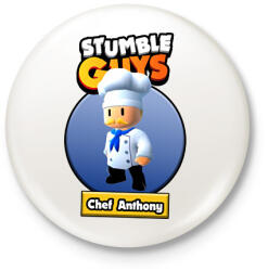 printfashion Chef Anthony - Kitűző, hűtőmágnes - Fehér (15508319)