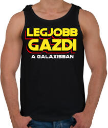 printfashion LEGJOBB GAZDI A GALAXISBAN - Férfi atléta - Fekete (11566924)